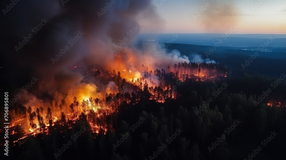 Walls of smoke that come from forest fires, wild fires or forest fires that burn with a lot of smoke Walls of smoke that come from forest fires, wild fires or forest fires that burn with a lot of smoke