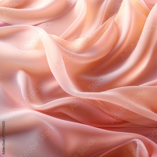 Smooth elegant pink silk or satin texture can use as background,Generative AI