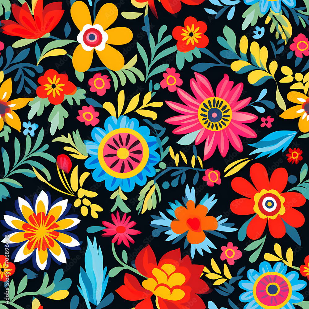 Mexican Floral Fiesta Patterns