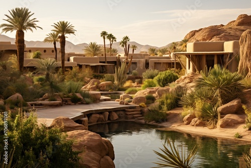 Desert escape with a refreshing oasis, a haven from the intense sunshine © Alisha
