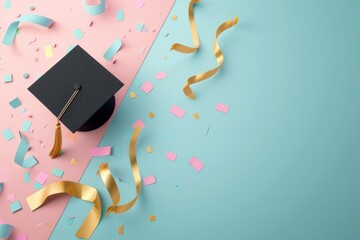 graduation poster template with large copy space for text