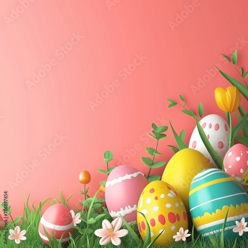 easter poster template with large copy space for text