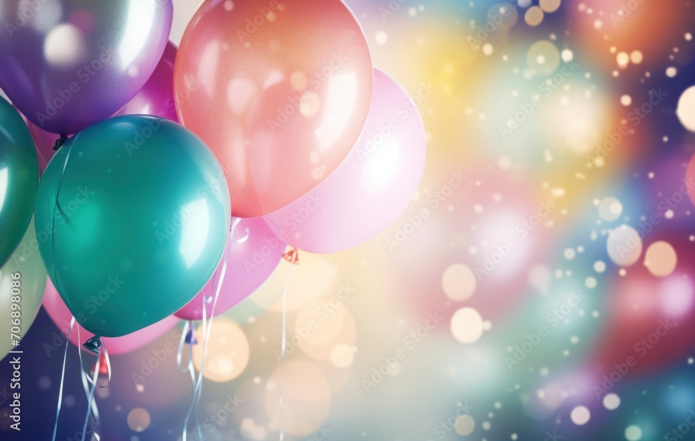 colorful balloons with beautiful bokeh background colorful balloons with beautiful bokeh background