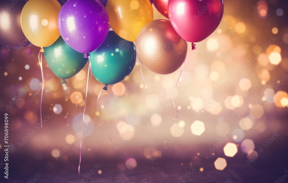 colorful balloons with beautiful bokeh background colorful balloons with beautiful bokeh background