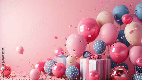 happy birthday card template with large copy space for text