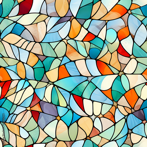 Mosaic Stained Glass Window © Canvas Elegance