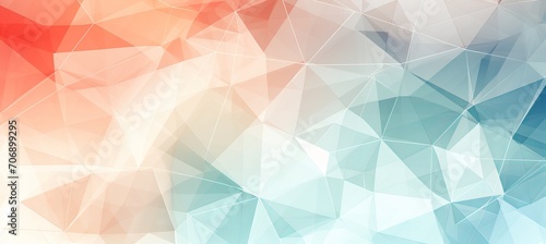 Vibrant abstract geometric banner design with soft peach fuzz and captivating turquoise color tones