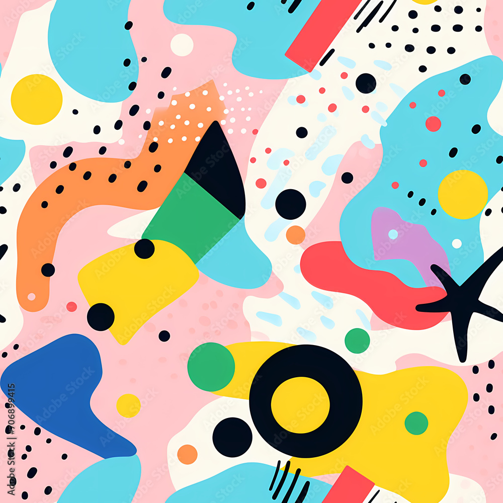 Playful Abstract Shapes Pattern