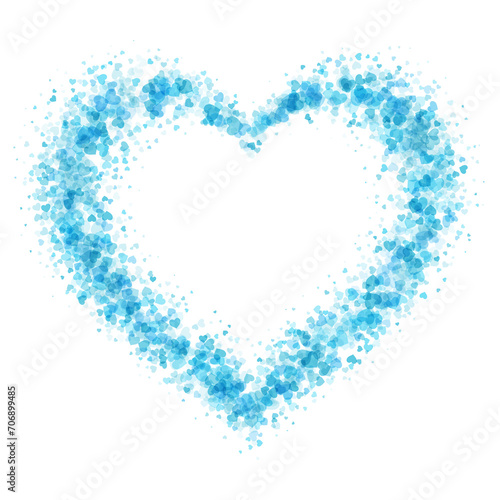 light blue heart-shaped frame