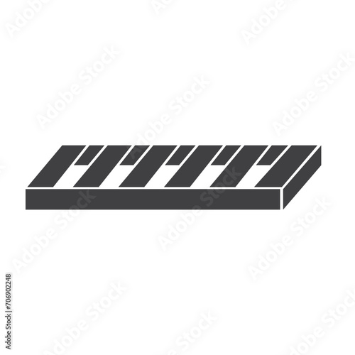 black wooden pallet icon vector element design template