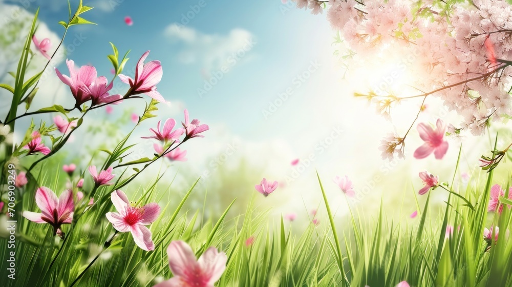 spring poster template with large copy space for text spring poster template with large copy space for text