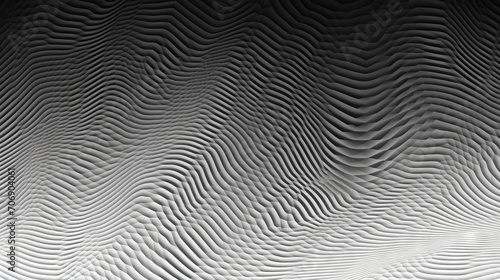 Abstract wavy background. Monochrome texture. 3d render Generative AI