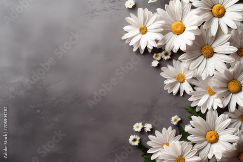 Daisy Whispers: Field Daisies on a Light Gray Background - A Charming Valentine's Day Postcard and Celebration of Women's Holiday, Providing a Graceful Space for Your Heartwarming Message