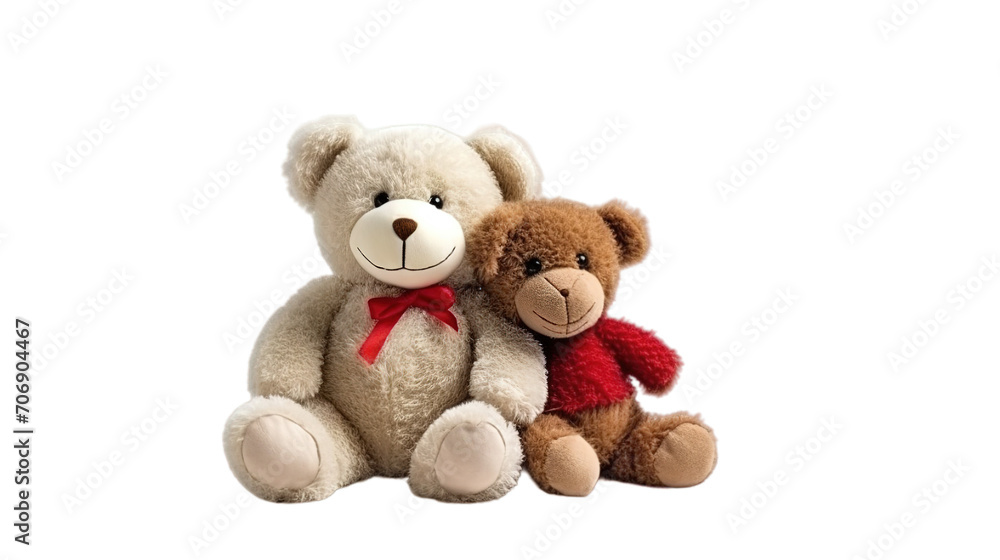 Teddy Day isolated on transparent background, Generative ai. Teddy Day isolated on transparent background, Generative ai.