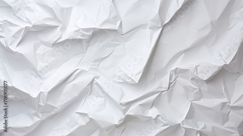 crumpled white paper as background, paper texture, paper background Generative AI