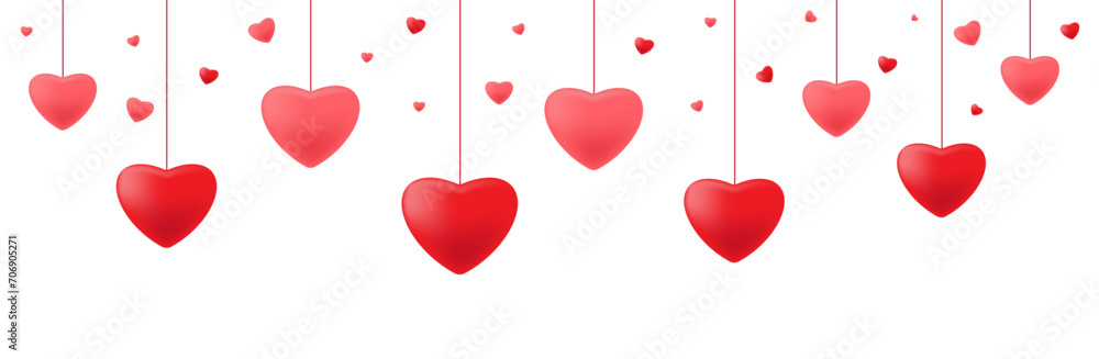 Happy Valentine's Day. Valentine's Day PNG. ornaments for Valentine's Day. Valentine's day design with transparent background. - obrazy, fototapety, plakaty 