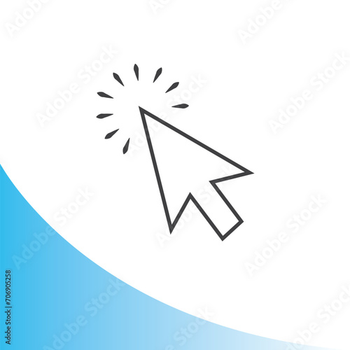 Mouse click icon. Coup sign.