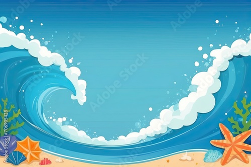 Greeting Card Background Template Illustration With Copy Space