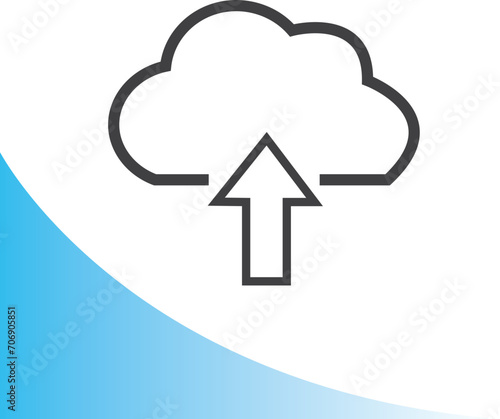 Internet upload icon. cloud icon
