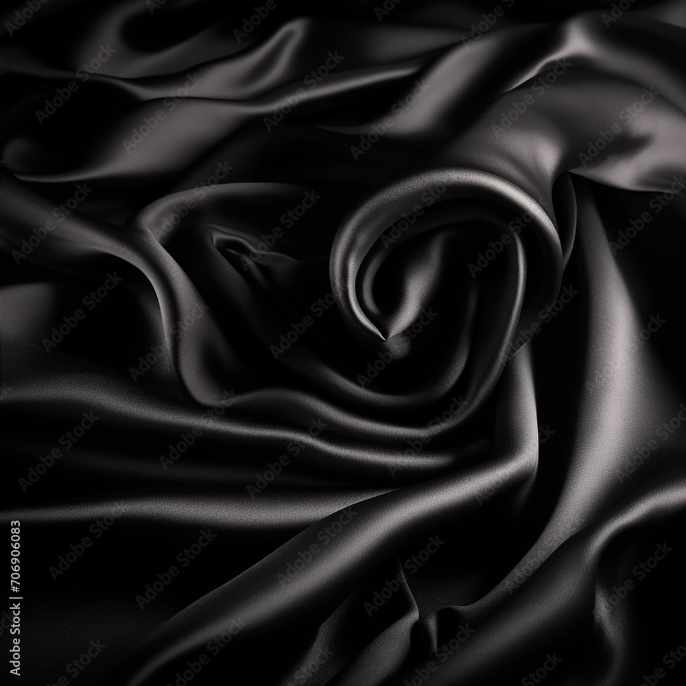 Obraz premium Patron de Textura enlosable sin bordes de Tela seda de color Negro