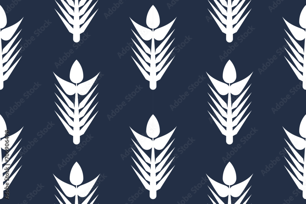 Fototapeta premium Geometric ethnic pattern traditional Design for background,carpet,wallpaper,clothing,wrapping,Batik,fabric,sarong,Vector illustration embroidery style.