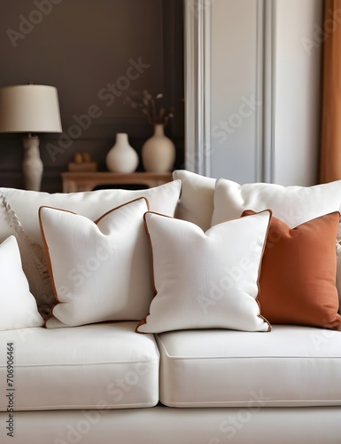 sofa and pillows, generative ai