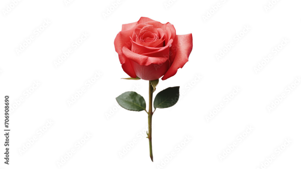 Rose Day isolated on transparent background, Generative ai. Rose Day isolated on transparent background, Generative ai.
