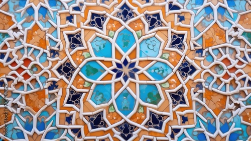 Detail of the facade of the Casablanca Mosque, Morocco