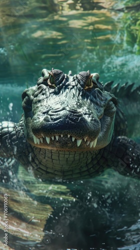 Alligator background . vertical background 