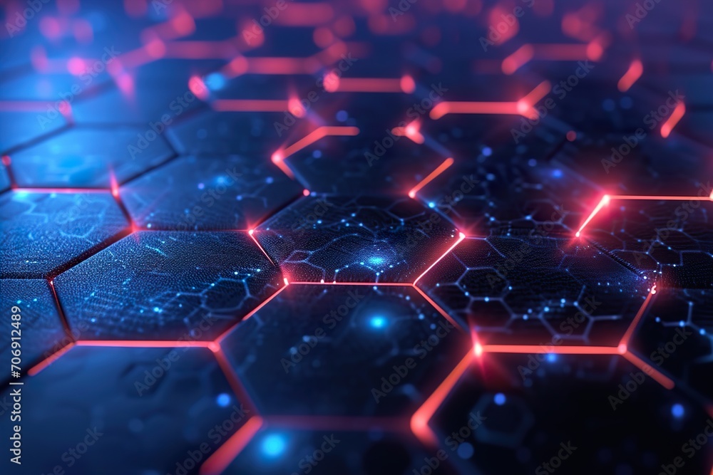Digital hexagon technology abstract background Digital hexagon technology abstract background