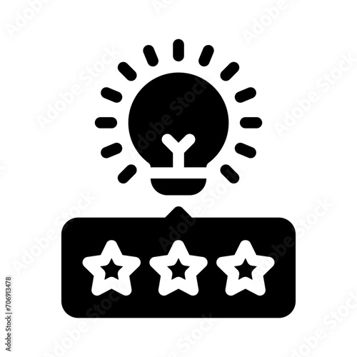 rate glyph icon