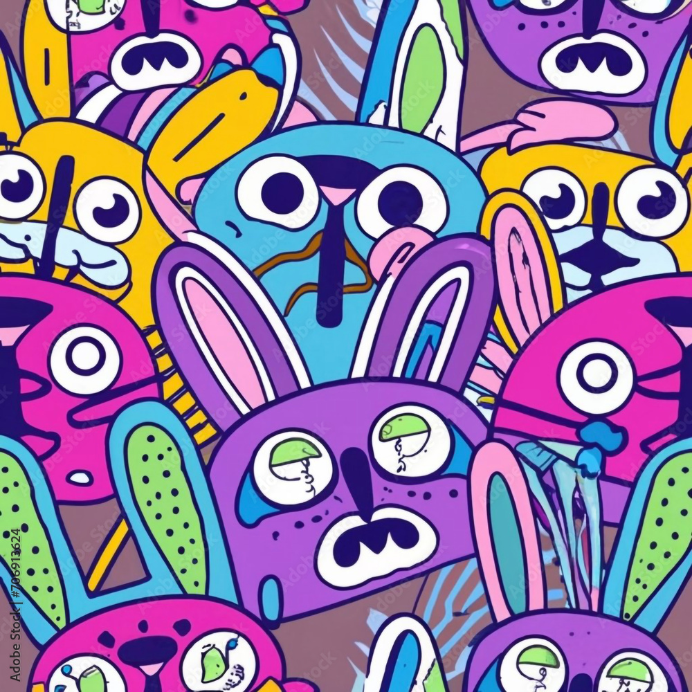 Fototapeta premium Seamless Lapin