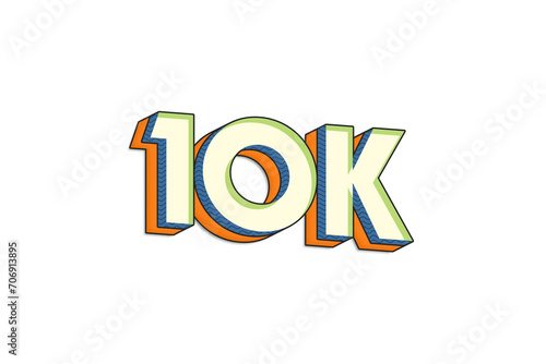 3d render 10K Followers PNG