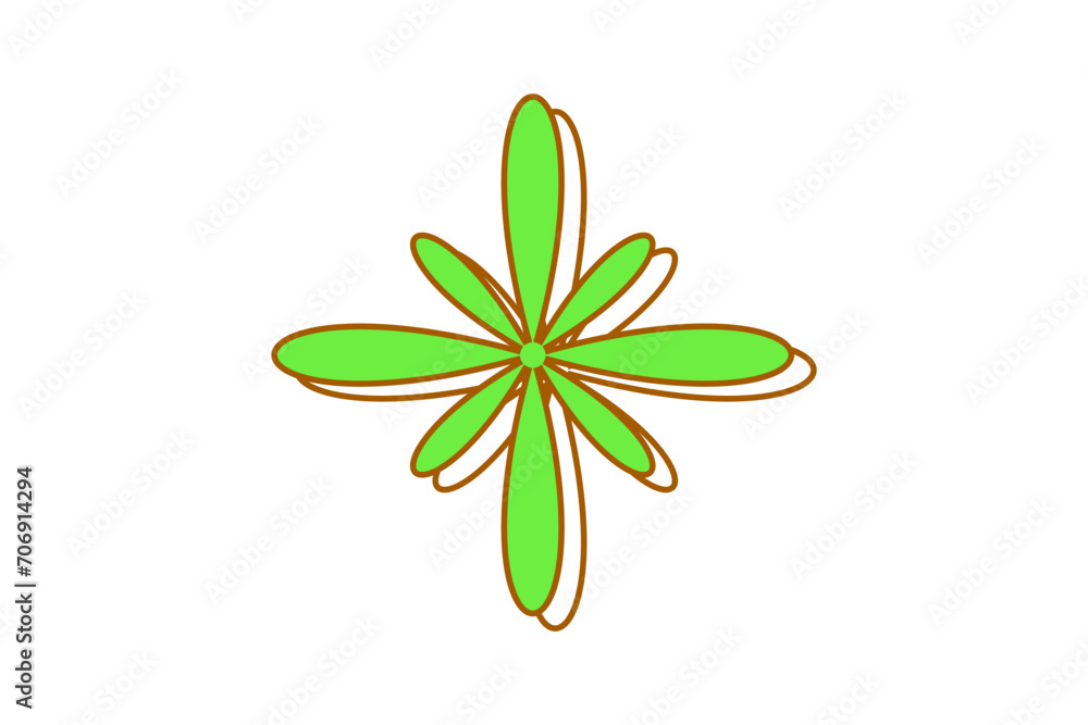 Flower Basic Graphic Sticker Design Flower Basic Graphic Sticker Design