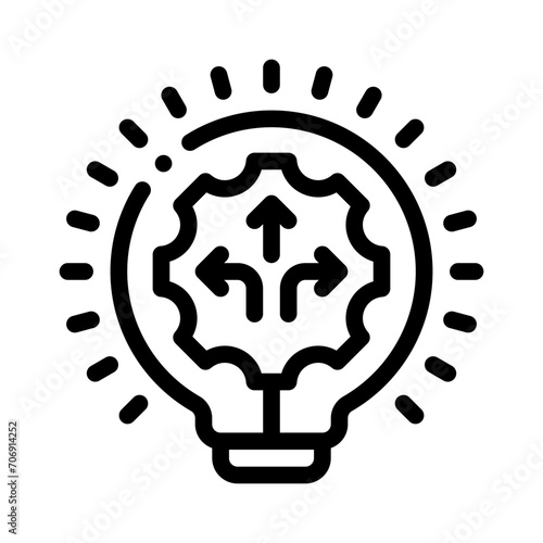 decision making line icon