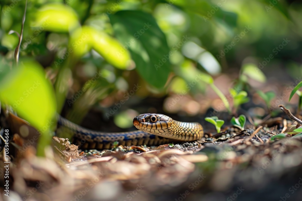 Obraz premium Crawling snake. 