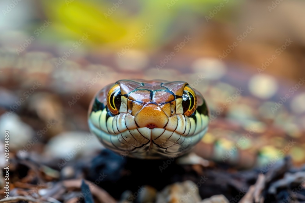 Fototapeta premium Crawling snake. 