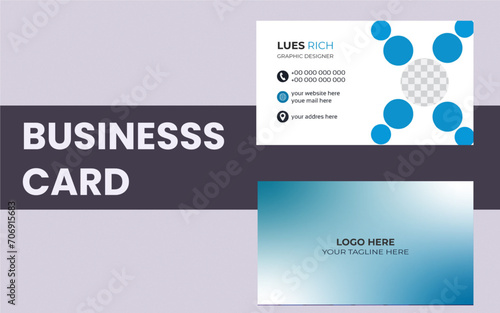 Creative modern name card and business card,Simple,Minimalist,Colorful,double sided business card template modern and clean style photo