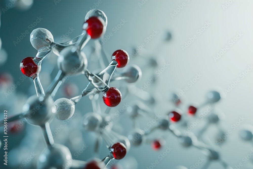 Molecule Atom Model Abstract structure science and medical concept Molecule Atom Model Abstract structure science and medical concept