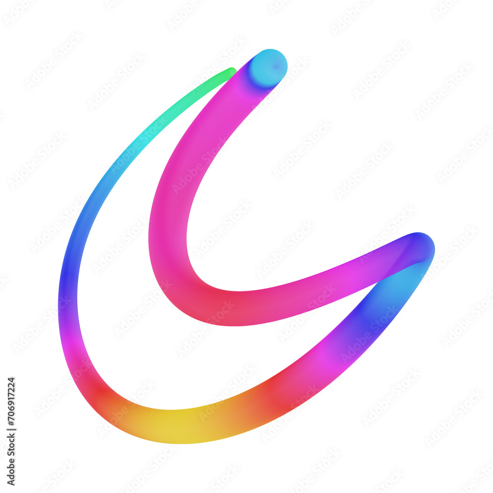 hand drawn 3d strokes rainbow colorful modern lines credent shape transparent background hand drawn 3d strokes rainbow colorful modern lines credent shape transparent background