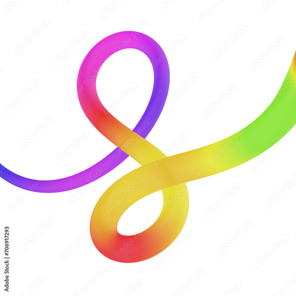 hand drawn 3d strokes rainbow colorful modern lines transparent background hand drawn 3d strokes rainbow colorful modern lines transparent background