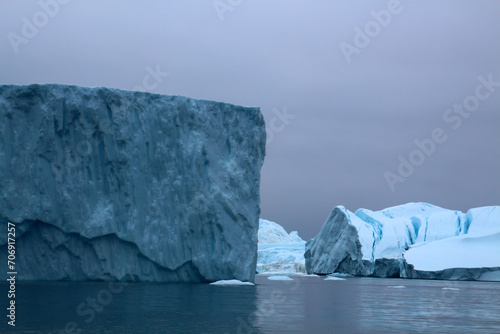 Arctic-Icebergs in Ilulissat Icefjord in Disko Bay, Greenland, Denmark