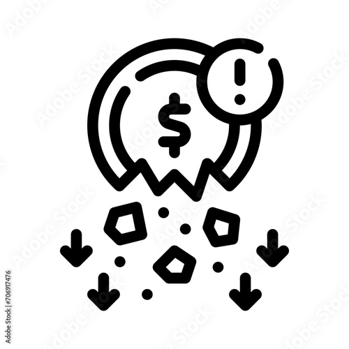insolvent line icon
