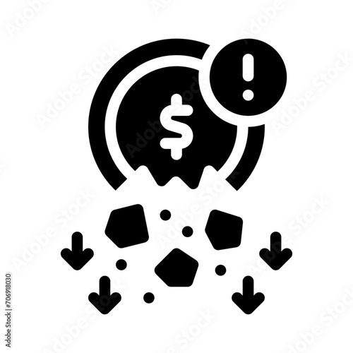 insolvent glyph icon