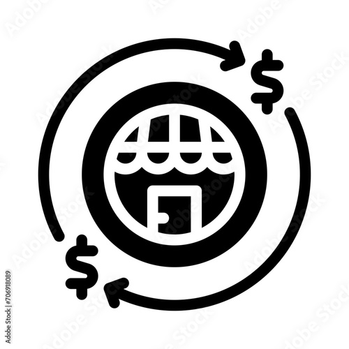 refinancing glyph icon