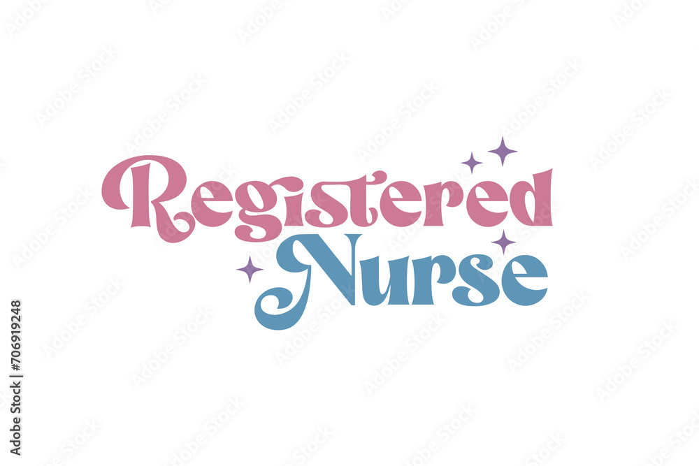 Nurse typography t-shirt design. awesome creative style Design, Registered Nurse 
