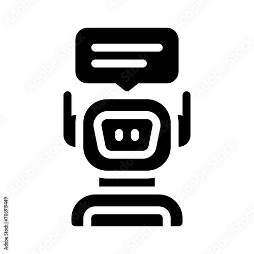 chatbot glyph icon