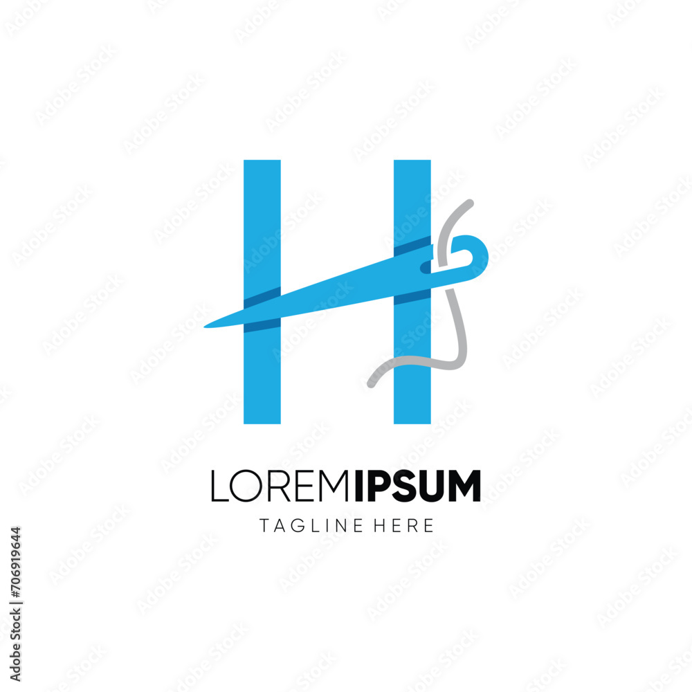Initial Letter H Needle Logo Design Vector Icon Graphic Initial Letter H Needle Logo Design Vector Icon Graphic
