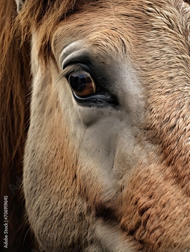 Donkey Eye Close-Up: Captivating Farm Animal Nature Shot
