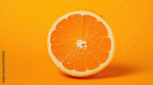 Juicy fruit slice organic ripe yellow food vitamin orange fresh
